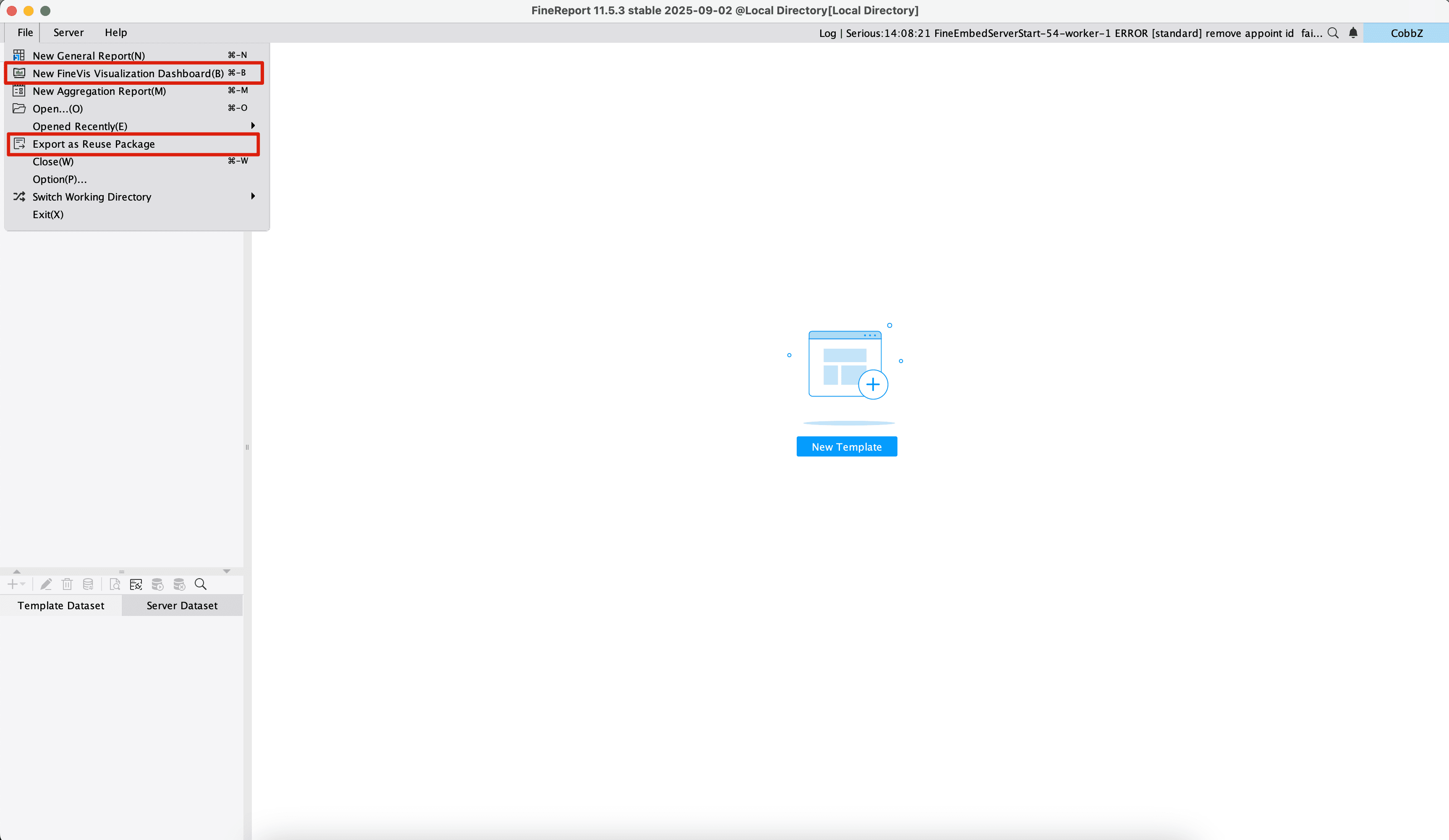 enable export