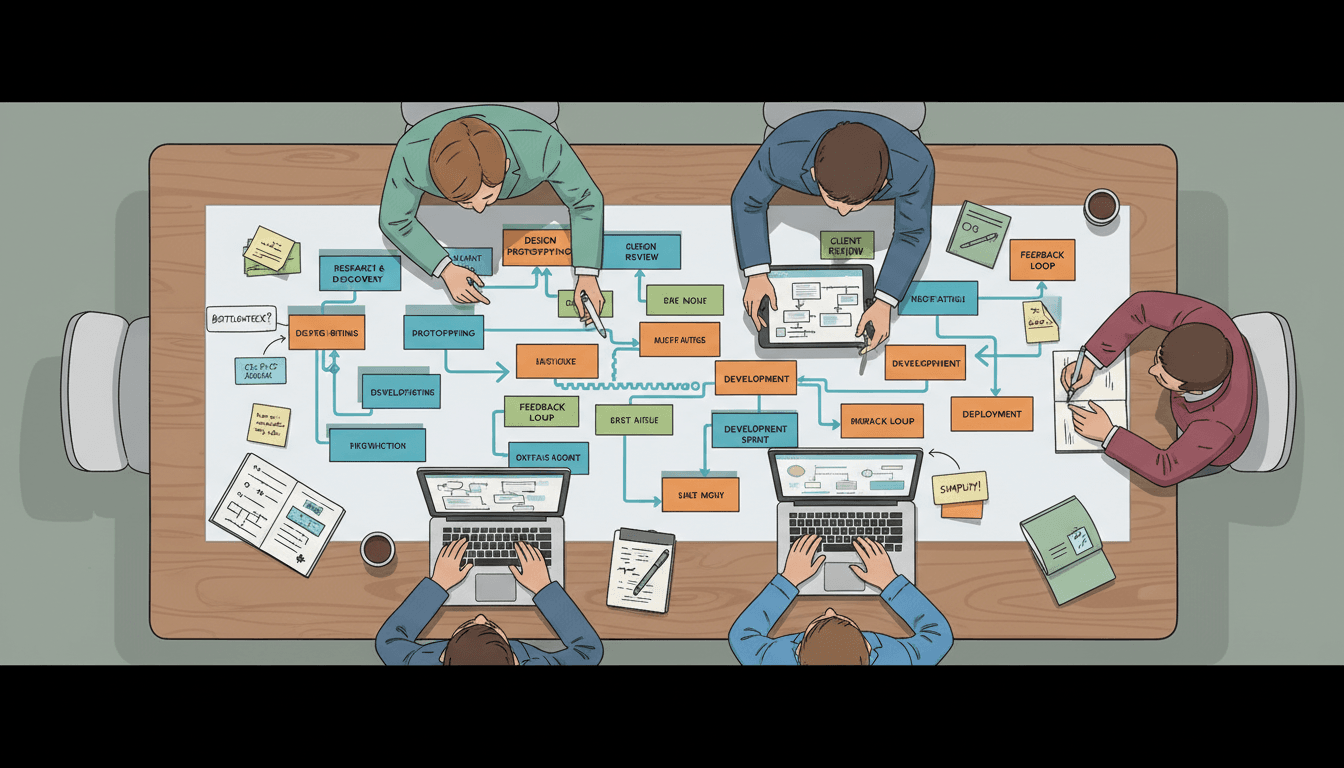 Lean management dashboard for tracking team flow